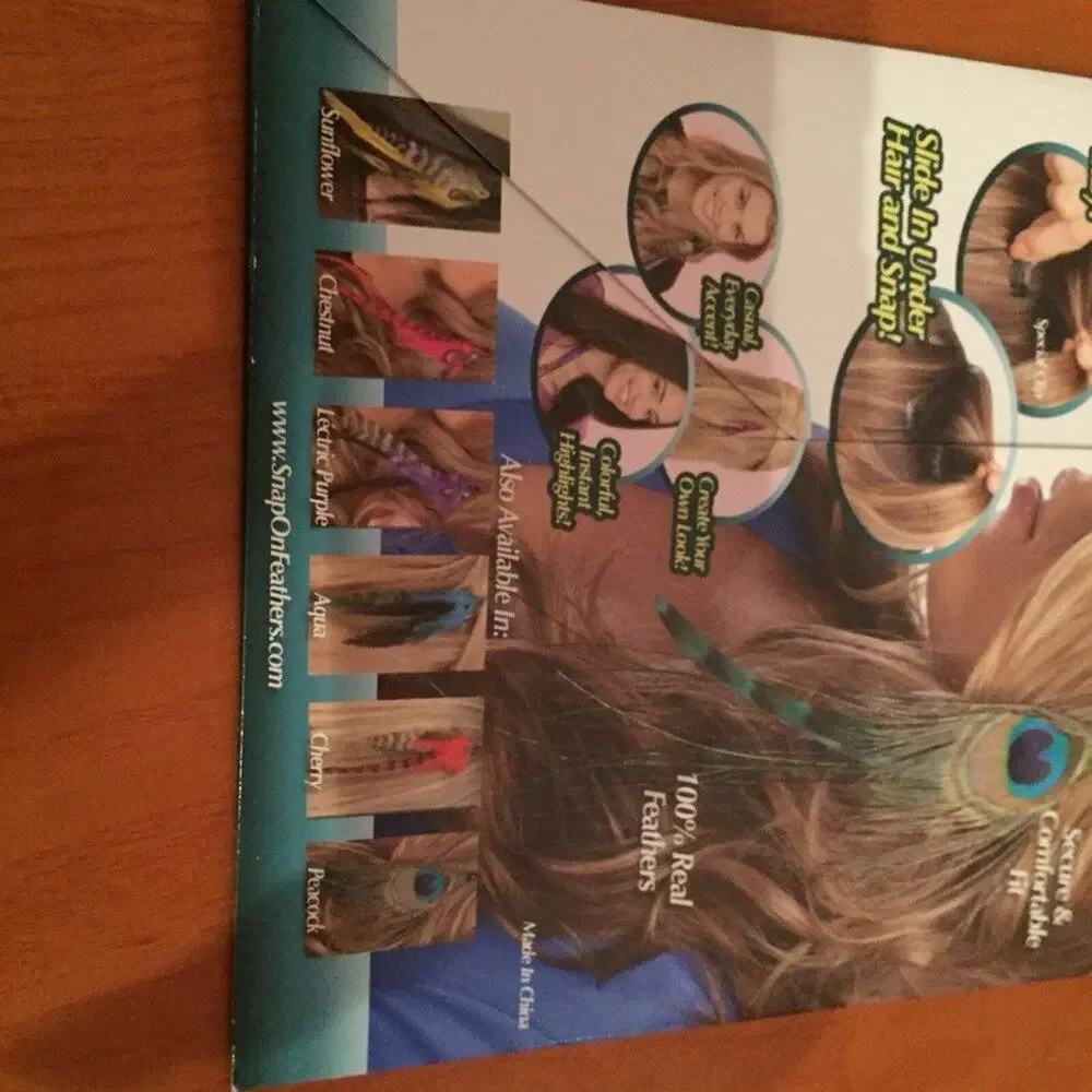 As Seen On TV Instant Peacock Feather Extensions Snap On